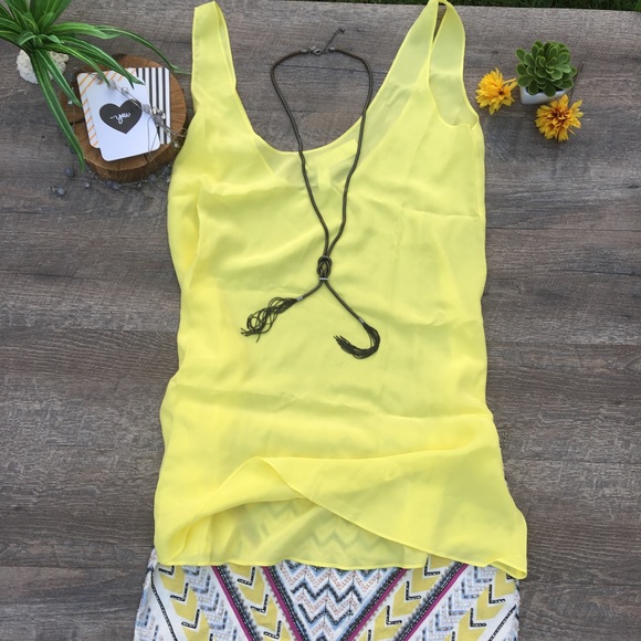 ZINKE 100% SILK  YELLOW SAI DRESS/TUNIC/COVER UP - Picture 2 of 6